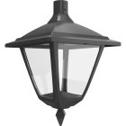 RAB Heritage Square Decorative LED Lantern - 15,401 Max Lumens - Wattage & CCT Selectable - Type III/Type V Selectable Optics - Microwave Sensor - Pendant Mount - 120-277V - Bronze