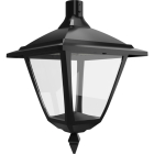 RAB Heritage Square Decorative LED Lantern - 15,401 Max Lumens - Wattage & CCT Selectable - Type III/Type V Selectable Optics - Microwave Sensor - Pendant Mount - 120-277V - Black