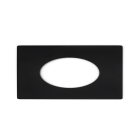 Lotus Black Square Trim for LED-S8W J-Box Mount or Retrofit LED Downlight
