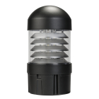 Keystone Louvered Reflector Dome Top Bollard Head - Photocell - 14 | 19 | 24W - CCT Selectable - 120-277V - Black