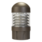 Keystone Louvered Reflector Dome Top Bollard Head - Photocell - 14 | 19 | 24W - CCT Selectable - 120-277V - Bronze