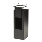 Keystone Square Shell For 6” Wall Mount Cylinders - Black