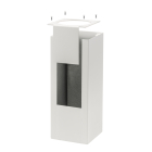 Keystone Square Shell For 4” Wall Mount Cylinders - White