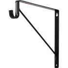 Task Lighting Shelf Bracket Support - Lighted Closet Rod - Black