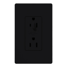 Lutron Claro 15A Tamper Resistant Receptacle - Half Dimming - Midnight
