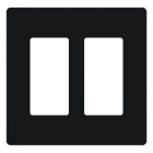 Lutron Claro Screwless Designer Wallplate - 2 Gang - Midnight