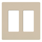 Lutron Claro Screwless Designer Wallplate - 2 Gang - Taupe