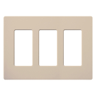 Lutron Claro Screwless Designer Wallplate - 3 Gang - Taupe