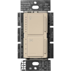 Lutron Maestro Dual LED+ Dimmer and Fan Control - Single Pole - Taupe
