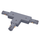 Nora Lighting One-Circuit Track System T-Connector - Left Polarity - Silver