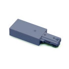 Nora Lighting One-Circuit Track System Live End Feed - Silver