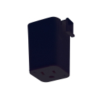 Nora Lighting Track Lighting Outlet Adapter - Halo Style - Black