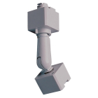 Nora Lighting Track Lighting Slope Adapter - Halo Style - Silver