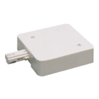 Nora Lighting One-Circuit Track System T-Bar Live End Feed w/ Current Limiter - 0.5A End Feed Only - Silver