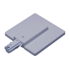 Nora Lighting One-Circuit Track System Live End Feed w/ Canopy - Silver