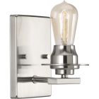 Progress Lighting Debut 1-Light Bath Vanity Sconce - 120V - Brushed Nickel
