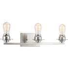 Progress Lighting Debut 3-Light Bath Vanity Light - 120V - Brushed Nickel
