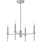 Progress Lighting Elara 4-Light Chandelier - 120V - Brushed Nickel