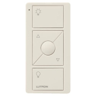 Lutron Original 3-Button Pico Smart Remote with Raise/Lower and Preset - Light Icons - Light Almond