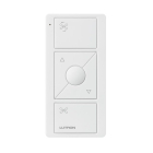 Lutron Pico Smart Remote for Fan Control - 3-Button Raise/Lower with Preset Button - White