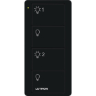 Lutron 4-Button Pico Smart Remote - 2 Group Control - Light Icons - Black
