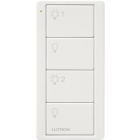 Lutron 4-Button Pico Smart Remote - 2 Group Control - Light Icons - White