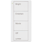 Lutron 4-Button Pico Smart Remote - Scene Keypad - Family Room Text Engraving - White