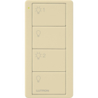 Lutron 4-Button Pico Smart Remote - 2 Group Control - Light Icons - Ivory