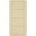 Lutron 4-Button Pico Smart Remote - Scene Control - Light Icons - Ivory