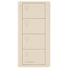 Lutron 4-Button Pico Smart Remote - Zone Control - Light Icons - Light Almond