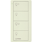 Lutron 4-Button Pico Smart Remote - 2 Group Control - Light Icons - Biscuit