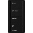 Lutron 4-Button Pico Smart Remote - Scene Keypad - Family Room Text Engraving - Midnight