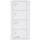 Lutron 4-Button Pico Smart Remote - 2 Group Control - Light Icons - Snow