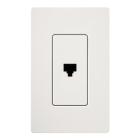 Lutron Claro Phone Jack - White