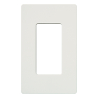 Lutron Claro Screwless Designer Wallplate - 1 Gang - White