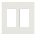 Lutron Claro Screwless Designer Wallplate - 2 Gang - White