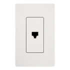 Lutron Claro Phone Jack - Snow
