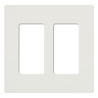 Lutron Claro Screwless Designer Wallplate - 2 Gang - Snow