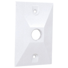 RAB 1 Hole Die Cast 4" Rectangular Cover - White