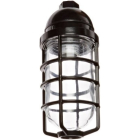 RAB 150W Max Pendant Mount Vaporproof Light Black 120V