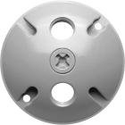 RAB 3 Hole Die Cast 4" Round Cover - Silver Gray