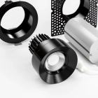 American Lighting Rhyme 3” Round Gimbal LED Downlight - 12W - CCT Selectable - 120V - Black