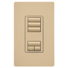 Lutron RadioRA 2 seeTouch Wall-Mount CL Hybrid Keypad - 3 Scene w/ Raise-Lower - Ivory