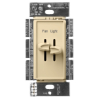 Lutron Skylark Dual Slide-to-Off Fan and Light Control - Ivory