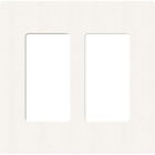 Lutron Claro Screwless Designer Wallplate - 2 Gang - Brilliant White