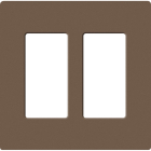Lutron Claro Screwless Designer Wallplate - 2 Gang - Espresso