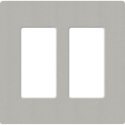 Lutron Claro Screwless Designer Wallplate - 2 Gang - Pebble