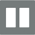 Lutron Claro Screwless Designer Wallplate - 2 Gang - Slate