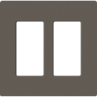 Lutron Claro Screwless Designer Wallplate - 2 Gang - Truffle