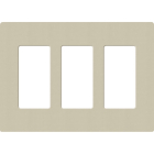 Lutron Claro Screwless Designer Wallplate - 3 Gang - Clay